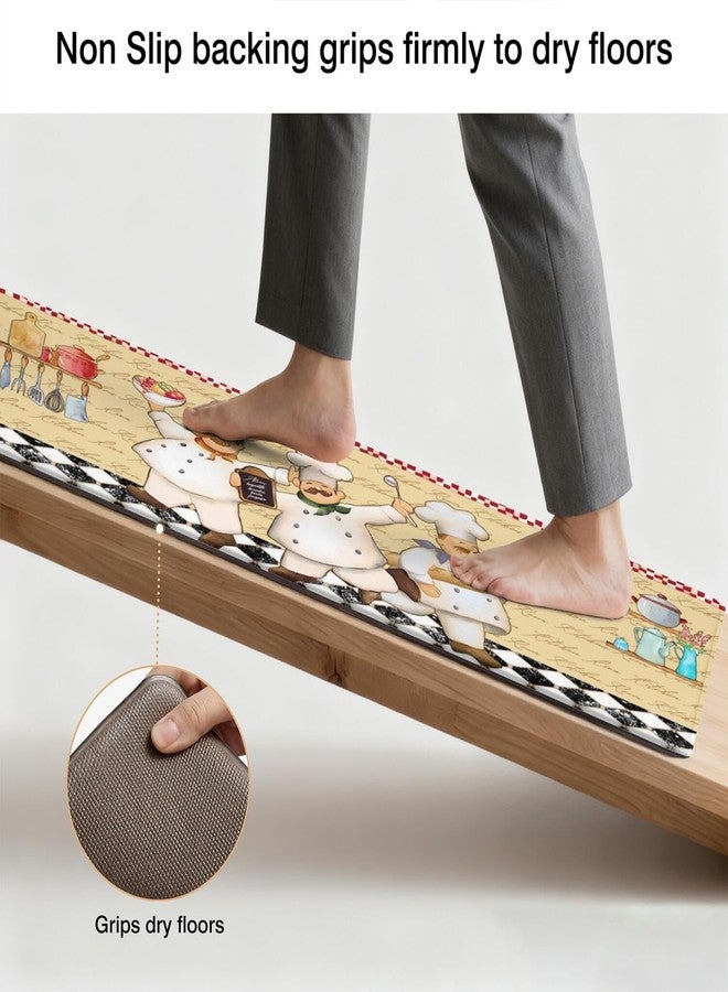 Kuyuayee Farmhouse Kitchen Rugs Set of 2 Farmhouse Chef Anti Fatigue PVC Non Slip Mats for Kitchen Floor Rustic Home Decor Low-Profile Washable Mat 17x47 Inch and 17x29 Inch - Image 5