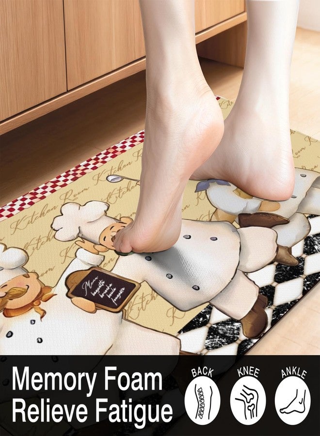 Kuyuayee Farmhouse Kitchen Rugs Set of 2 Farmhouse Chef Anti Fatigue PVC Non Slip Mats for Kitchen Floor Rustic Home Decor Low-Profile Washable Mat 17x47 Inch and 17x29 Inch - Image 4