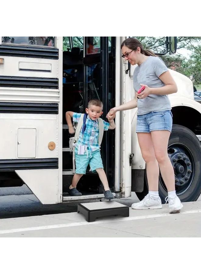 كرسي خطوات غير قابل للانزلاق باللون الرمادي، قابل للطي، سعة 420 رطلاً، للاستخدام الداخلي والخارجي - Image 2