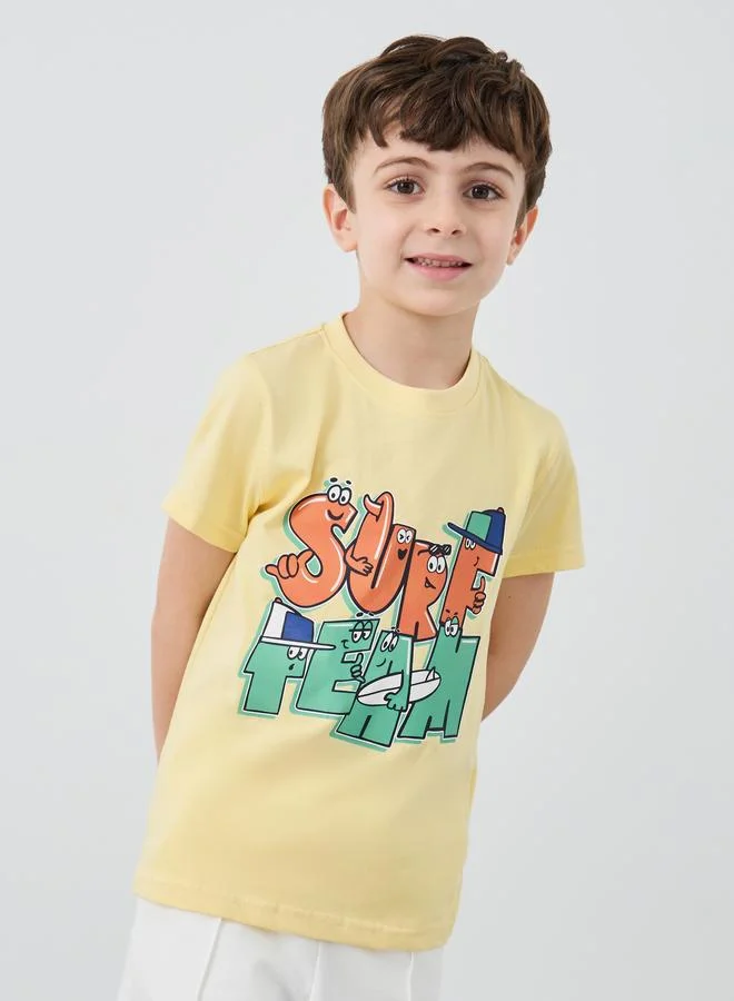 Styli Styli Graphic Print Round Neck T-Shirt