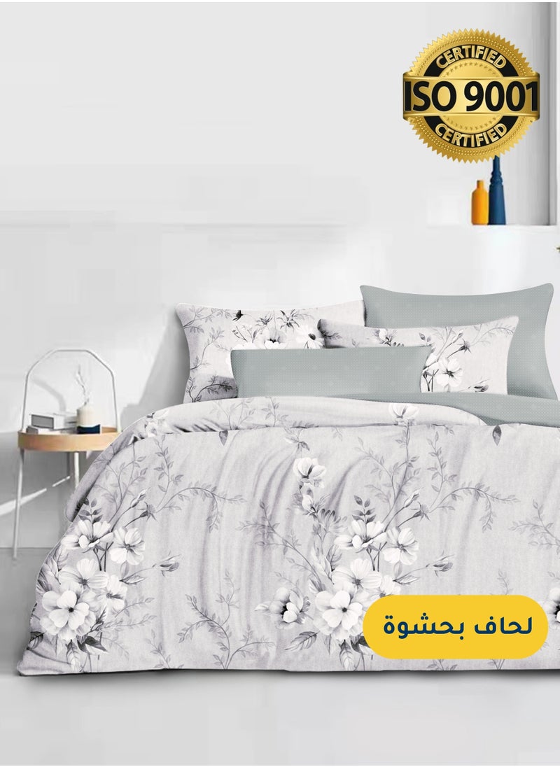 Master Home Textile - Microfiber Printed Comforter Sets, Fits 120 x 200 cm Single Size Bed, 4 Pcs, With Soft Filling, Celine Series - Image 1