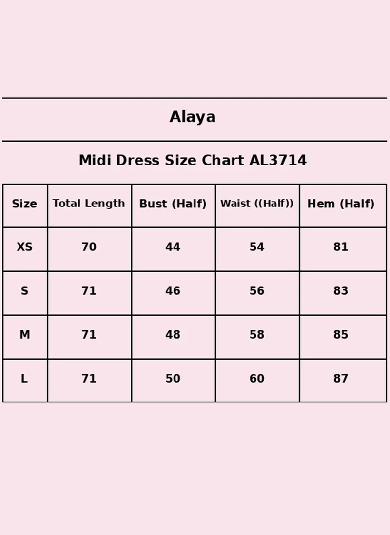 Alaya black Women Embroidered  Modal Midi Dress -AL3714 for Women | Best Price UAE