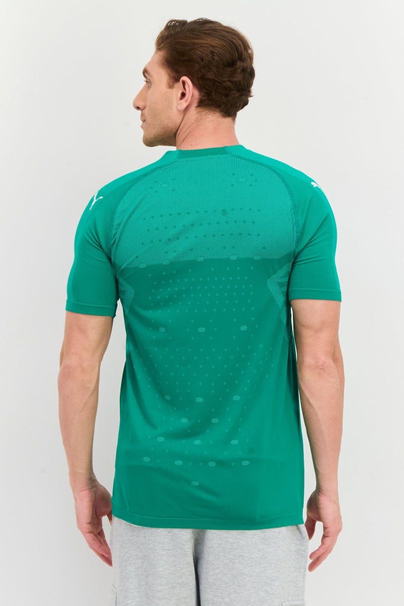 PUMA تي شيرت تدريب قصير الأكمام للرجال، أخضر - Image 3