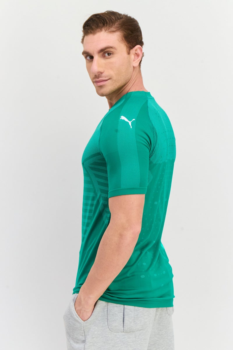 PUMA تي شيرت تدريب قصير الأكمام للرجال، أخضر - Image 2