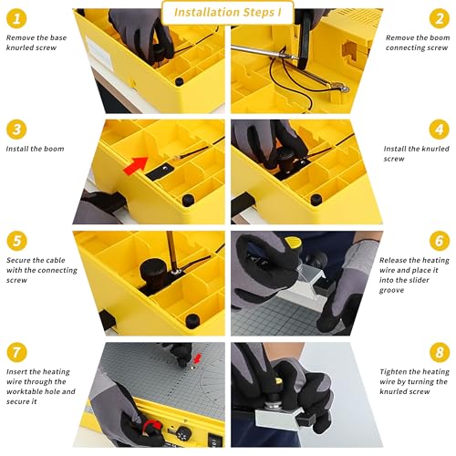 Minova Hot Wire Foam Cutter, Cutting Worktable with Elevated Extension Rail, Hot Wire Cutting Tool for EVA, Sponge, KT board, Insulation panels, Polystyrene - Image 3