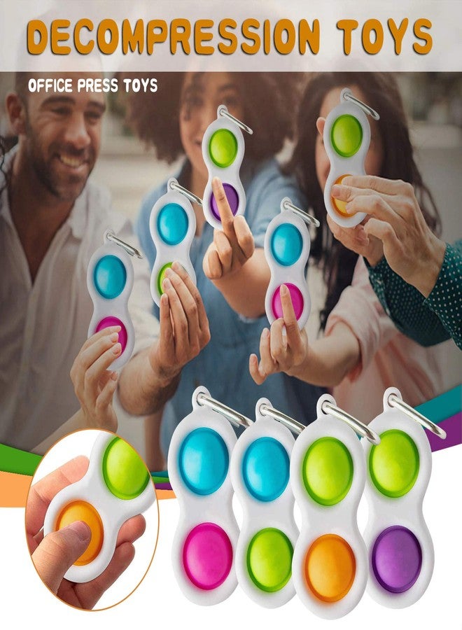 Gabbar® 2 Pack Popping Up Bubble Fidget Sensory Toy - Simple Dimple Toy - Anxiety Relief Extrusion Push Pop It Up Bubble Flipping Board - Keychain Hand Available for Assorted Color Pack of 2 - Image 5