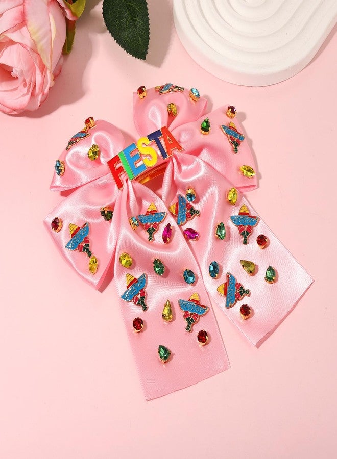 MOLOCH Cinco De Mayo Hair Bows for Women Girls Fiesta Sombrero Cactus Avocado Hair Bows Barrette Mexican Holiday Taco Parties Accessories - Image 2