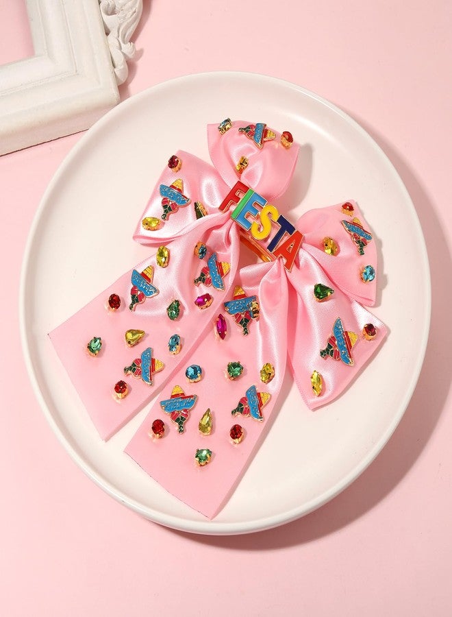 MOLOCH Cinco De Mayo Hair Bows for Women Girls Fiesta Sombrero Cactus Avocado Hair Bows Barrette Mexican Holiday Taco Parties Accessories - Image 3