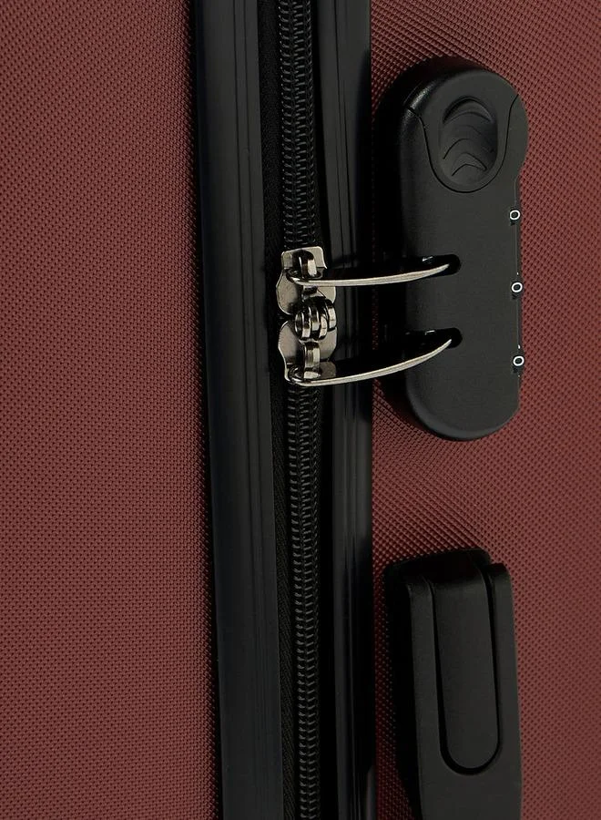Wave BURGUNDY Textured Hardcase Luggage Trolley With Retractable Handle - 20 Inches Cabin Bag  | Best Price UAE