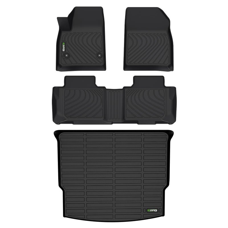 HAFIDI Floor Mats Cargo Liner Set Fit for 20192024 2025 Chevy Blazer Not for EV All Weather Protection TPE AntiSlip Automotive Full Set Floor Liners Chevrolet Blazer Custom Accessories Black