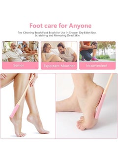 Paron Toe Cleaning Brush Scrubber In Shower With Long Handle Silicone Foot Brush Soft Skin Exfoliation Lotion Applicator For Foot Seniors,Elderly, Men And Women Pack Of 1  - Image 4