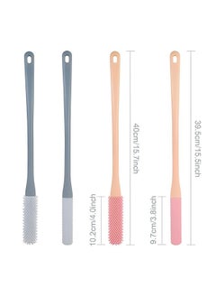 Paron Toe Cleaning Brush Scrubber In Shower With Long Handle Silicone Foot Brush Soft Skin Exfoliation Lotion Applicator For Foot Seniors,Elderly, Men And Women Pack Of 1  - Image 3