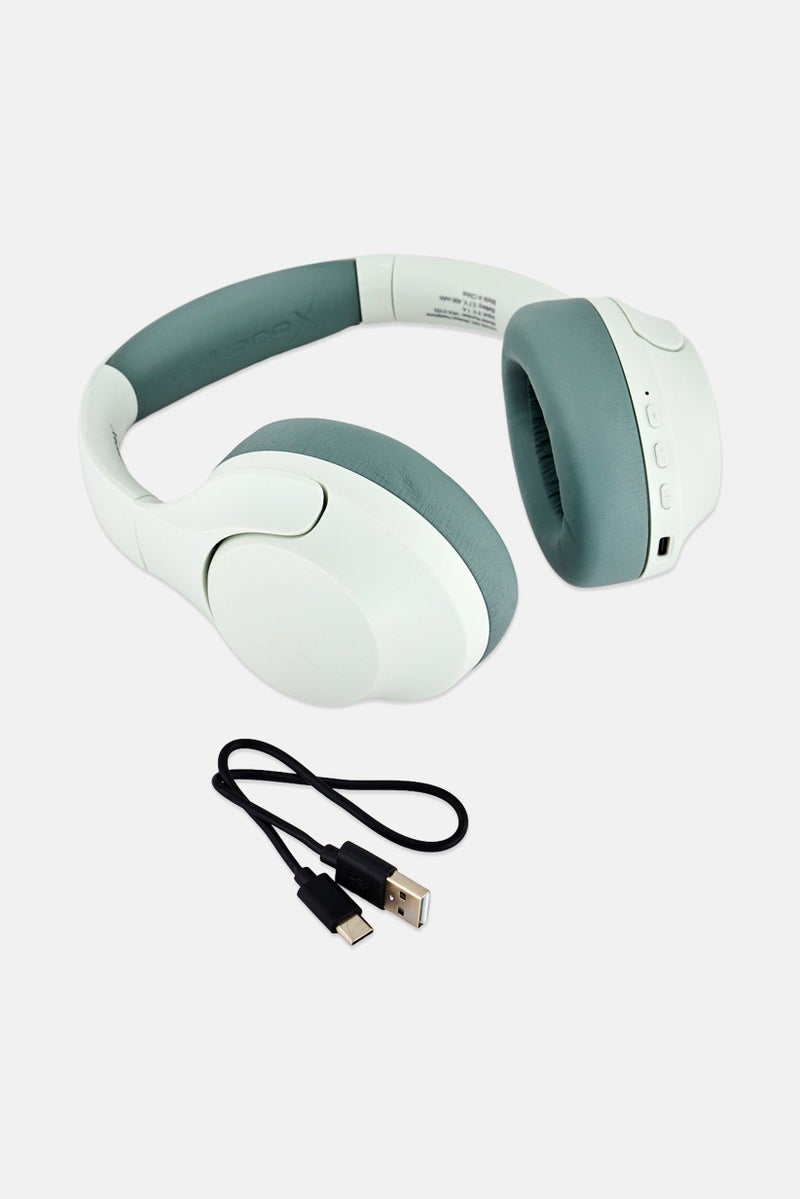 Volkano VXH200 Bluetooth Wireless Headphones, Light Green - Image 2