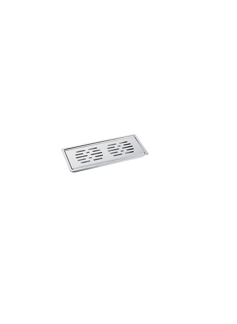 Stainless Steel Square Shaped Drainer With Striped Grate - Image 1