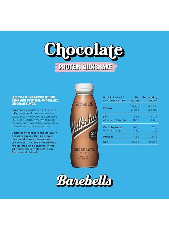 Barebells Protein Milkshake Chocolate ( 330 ML x 8 ) - Image 5