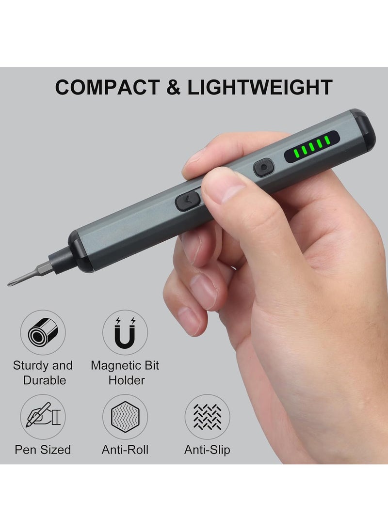 Generic - Electric Screwdriver Set, 66 in 1 Small Electric Screwdriver Cordless - 64 Preicison Bits, 5 Torque Settings, 4 LED Lights, Mini Power Screwdriver Repair Tool Kit for PC RC Electronic - Image 1