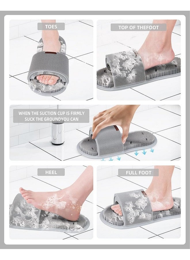 shoasite Shower Foot Scrubber, Soft Silicone Bristles with Non-Slip Suction Cups for Dead Skin Remover in Shower - Cleans Exfoliates Massages,Improve Circulation & Soothes Tired Feet - Image 4