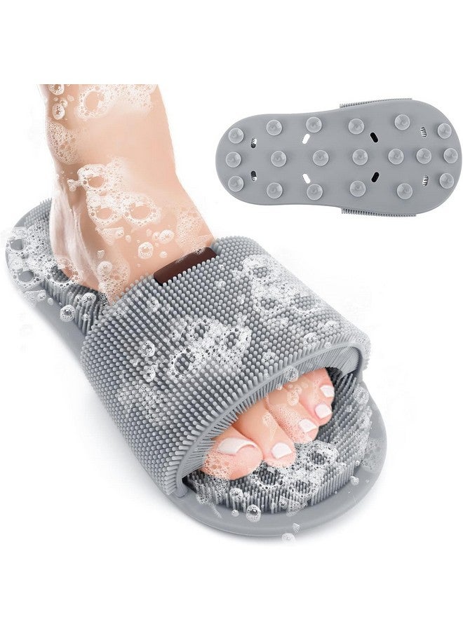 shoasite Shower Foot Scrubber, Soft Silicone Bristles with Non-Slip Suction Cups for Dead Skin Remover in Shower - Cleans Exfoliates Massages,Improve Circulation & Soothes Tired Feet - Image 1