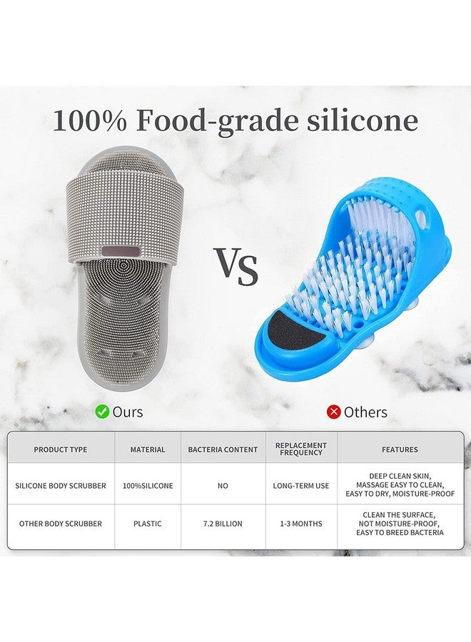 shoasite Shower Foot Scrubber, Soft Silicone Bristles with Non-Slip Suction Cups for Dead Skin Remover in Shower - Cleans Exfoliates Massages,Improve Circulation & Soothes Tired Feet - Image 5