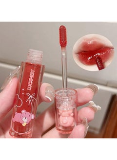 LuckNest 6Pcs Bear Lip Glaze Jelly Lipstick, Liquid Lipstick Cute Bear Lipgloss Moisturizing Lip Stain Plumping Water Lip Gloss Waterproof Long Lasting Cheek Rouge Tint Cosmetics Beauty Makeup  - Image 3