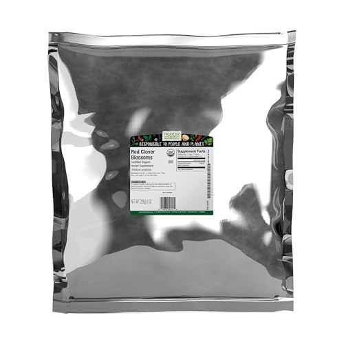 Frontier Co-op Frontier Coop Organic Dried Whole Red Clover Blossoms 8 oz Bulk Bag  Edible Flower for Herbal Tea Soups and DIY Recipes - Image 1