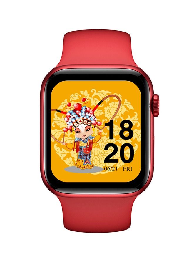 HW22 Smartwatch Series 6 44mm Wireless Charging Red Fitpro Version - Image 1