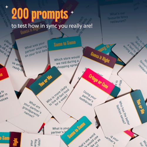 MYMUSE Couples Quiz Card Game | Gifting Idea | 200 Hilarious, Unusual Prompts, 4 Fun Categories | Perfect Match | Wedding, Engagement, Bachelorettes, Romance, House Party, Besties, Relationships - Image 5
