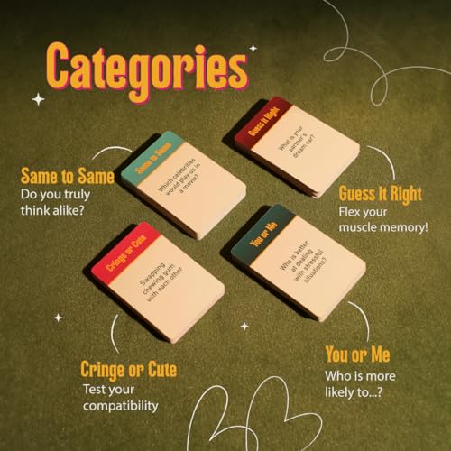 MYMUSE Couples Quiz Card Game | Gifting Idea | 200 Hilarious, Unusual Prompts, 4 Fun Categories | Perfect Match | Wedding, Engagement, Bachelorettes, Romance, House Party, Besties, Relationships - Image 4