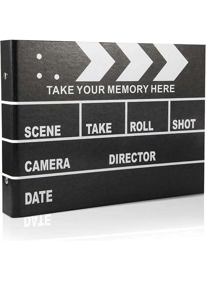 Vintage Movie Theme Scrapbook Photo Album Binder, DIY Memories Book with 50 Pages, Ideal Gift for Movie Lovers on Christmas, Valentine's, Anniversary, Mother's Day & Birthday