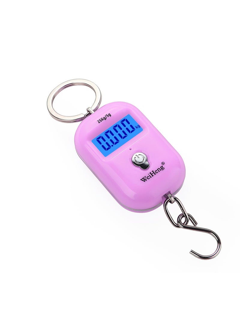 ميزان أمتعة رقمي محمول من Purple Hook، ميزان إلكتروني صغير 25 كجم، ميزان أمتعة صغير من Hook - Image 1