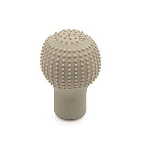 Aksmit Silicone Uncoated Rubber Anti-Scratch Universal Fit Silicon Gear Knob Protective Cover Round Bump Shift Knob Cover (Beige) Maruti Suzuki Celerio - Image 1
