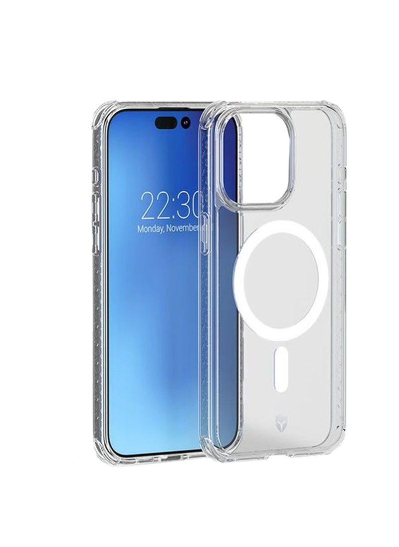 FORCE FORCE CASE AIR IPHONE 15 PRO MAX REINFORCED CASE MAGSAFE COMPATIBLE TRANSPARENT - LIFETIME GUARANTE 
