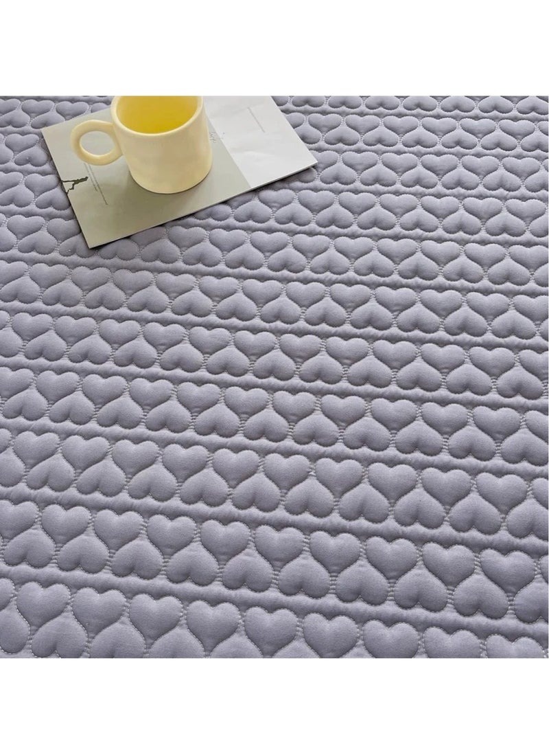 Huitich Waterproof Fitted Bedding Topper Set 200 x 220 cm  - Dark Grey Protect Your Mattress and Pillows Includes 2 Pillowcases  - Image 3