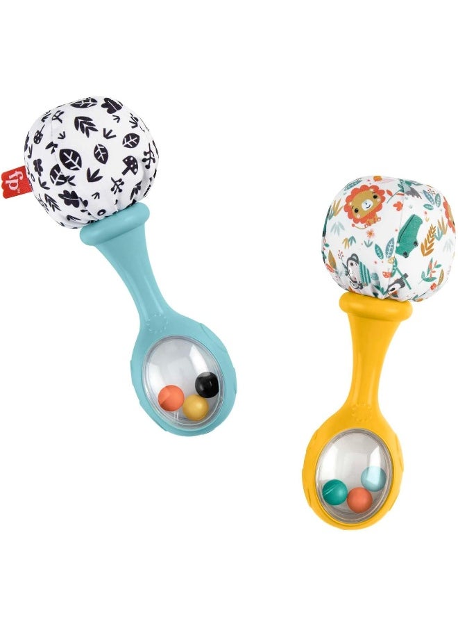 Fisher-Price Rattle ‘N Rock Maracas Baby Rattle Sensory Toys For Newborn Babies Ages 3 Months And Older  - Image 3