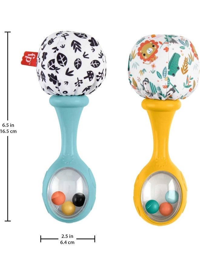 Fisher-Price Rattle ‘N Rock Maracas Baby Rattle Sensory Toys For Newborn Babies Ages 3 Months And Older  - Image 5
