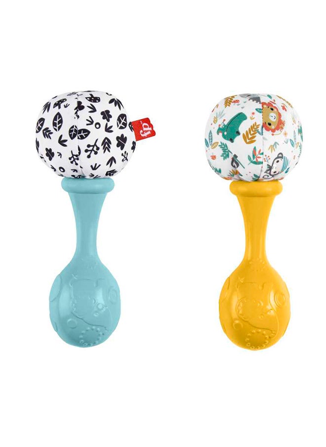 Fisher-Price رجاجة واهتزاز ماراكاس ألعاب حسية لرُضّع حديثي الولادة من عمر 3 أشهر فما فوق  - Image 4