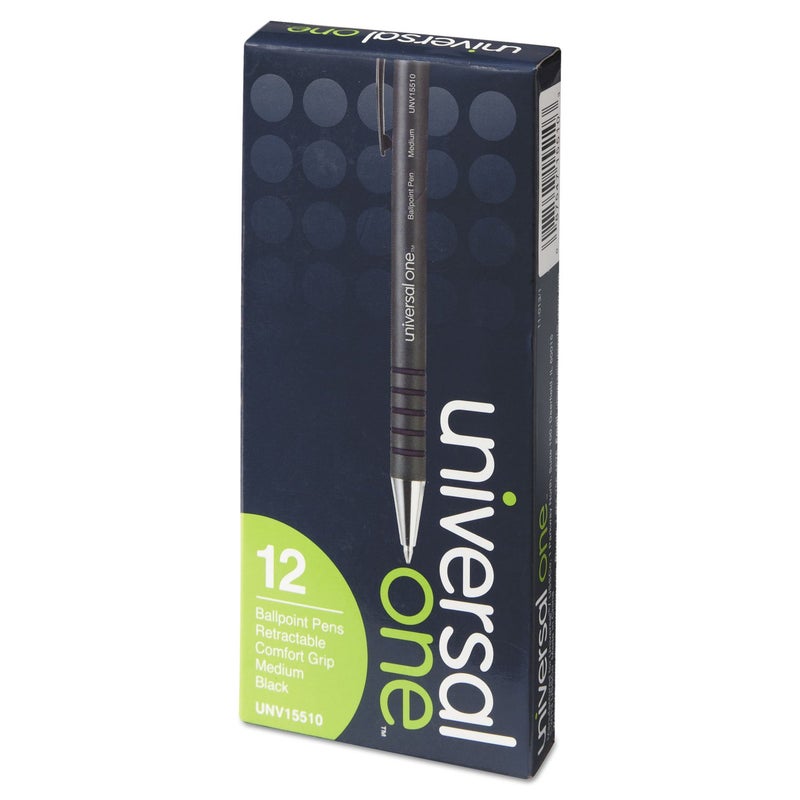 UNIVERSAL UNV15510 - Universal Comfort Grip Ballpoint Retractable Pen - Image 3