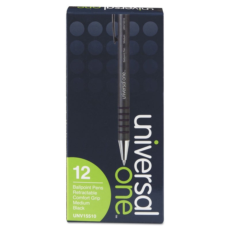 UNIVERSAL UNV15510 - Universal Comfort Grip Ballpoint Retractable Pen - Image 1