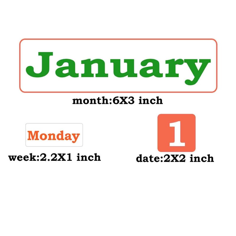 Topabel Calendar Magnets for Whiteboard and Refrigerator 50 Pieces Colorful Magnetic Days of The Week and Months for 2026 New Year Classroom and Office - Image 2