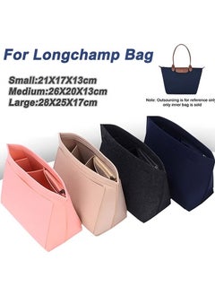 Skycare Purse Organizer Insert for Longchamp Le Pliage Large Tote - Premium Felt Organizer for Perfectly Organized Essentials BEIGE  - Image 5
