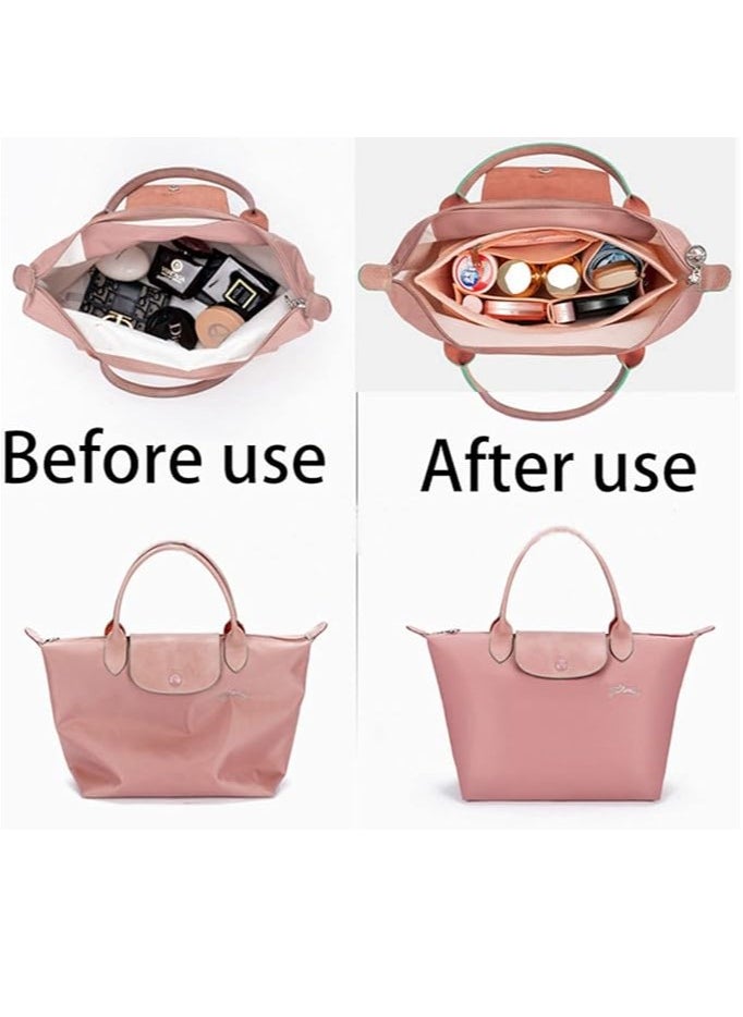 Skycare - Purse Organizer Insert for Longchamp Le Pliage Large Tote - Premium Felt Organizer for Perfectly Organized Essentials BEIGE - Image 1