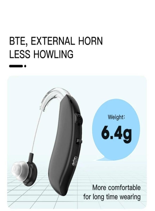 HP SOUND PLUS Hearing Aids,Invisible Rechargeable Hearing Amplifier with Noise Cancelling for Adults Hearing Loss, Digital Ear Hearing Assist Devices Volume Control Flesh (Single Ear) - Image 3