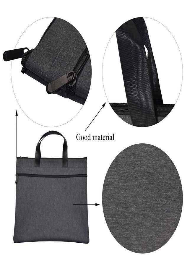 Enyuwlcm Waterproof Zipper Document Bag Handle Meeting Office Organizer Briefcase Black - Image 3