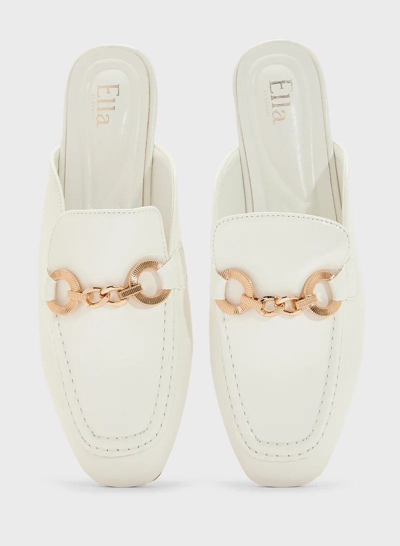 ELLA Ladies Slip On Flat Mule