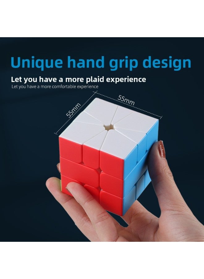 Master Magnetic Mr. Sq1 Rubik's Cube Magnetic Sq2 Mirror Sq-1 Magnetic Positioning Special-shaped Rubik's Cube Children's Educational Toys-Color:Holy Hand Mirror Sq1 [Blue]]  - Image 3