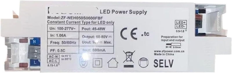 Constant Current LED Driver Power Supply 46 48W 60 80V 600mA For Downlight Spotlight - Image 1
