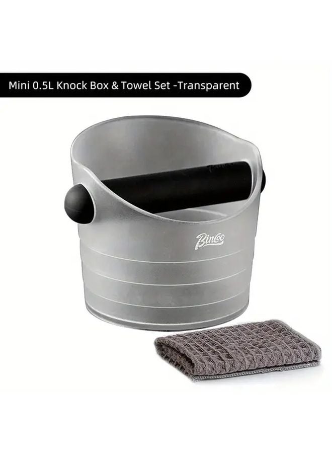 مجموعة صندوق طرق القهوة المثلجة 2 قطعة دلو خبث 0.5 لتر مع منشفة ماصة - Image 1