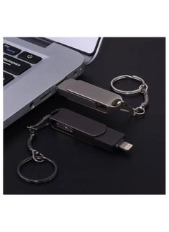 ماركة غير محددة محرك أقراص فلاش USB معدني سعة 2 تيرابايت 3.0 لأجهزة iPhone وMac مزود بفتحة مفتاح 4 في 1 OTG Type A USB + Lightning + Micro USB لأجهزة Android وIos وأجهزة الكمبيوتر الشخصية وأجهزة الكمبيوتر والسيارات وأجهزة الكمبيوتر المحمولة  - Image 3