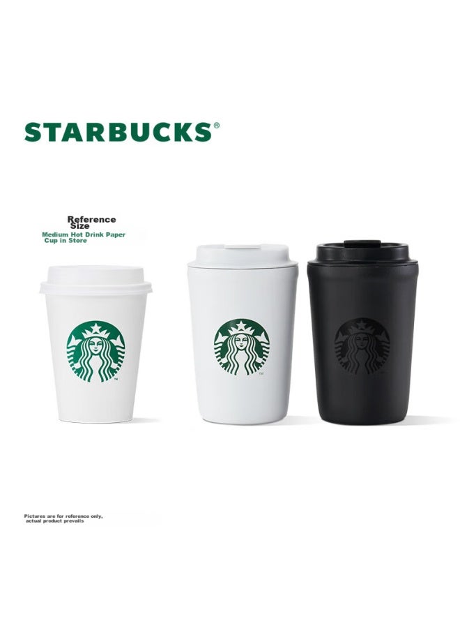 Starbucks كوب ستاربكس المعزول 355 مل، كوب قهوة، زجاجة ماء للرجال والنساء، تصميم أبيض ثلجي، هدية مهرجان تشيشي - Image 5