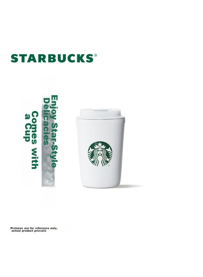 Starbucks كوب ستاربكس المعزول 355 مل، كوب قهوة، زجاجة ماء للرجال والنساء، تصميم أبيض ثلجي، هدية مهرجان تشيشي - Image 4
